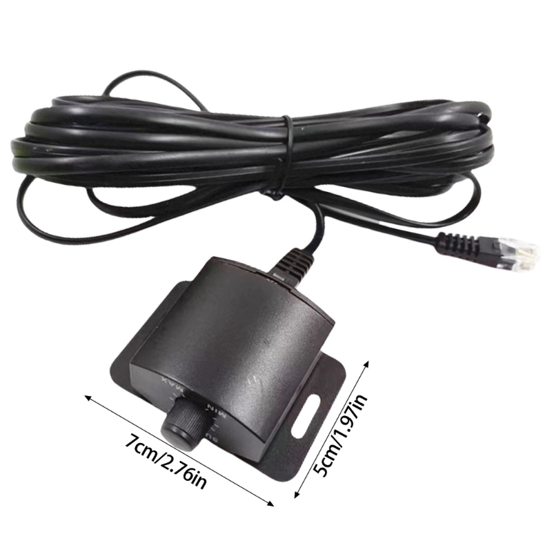 Câble de contrôle du Volume d'amplificateur de voiture, 5m, 4 broches, avec bouton de basse stéréo, support de tableau de bord, cordon de régulateur de Gain pour accessoires d'amplificateur