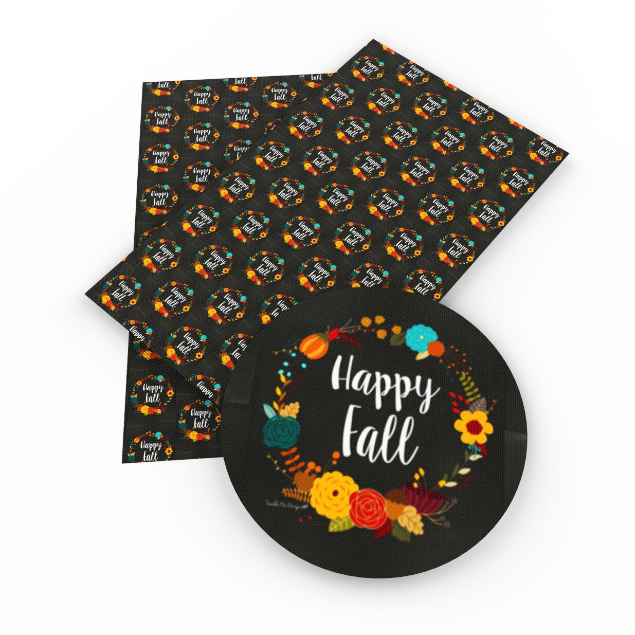 david tilbehør 20*34cm blomster halloween syntetisk skinn lappeteppe til hår sløyfe håndvesker lommebok telefondeksel diy ,1 yc 4269: 1068380001