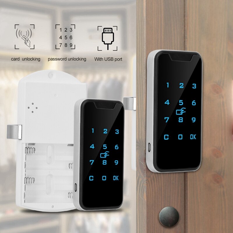 Home Smart Digital RFID Password Lock Contact Keypad Electronic Cabinet Lock Office Smart Lock