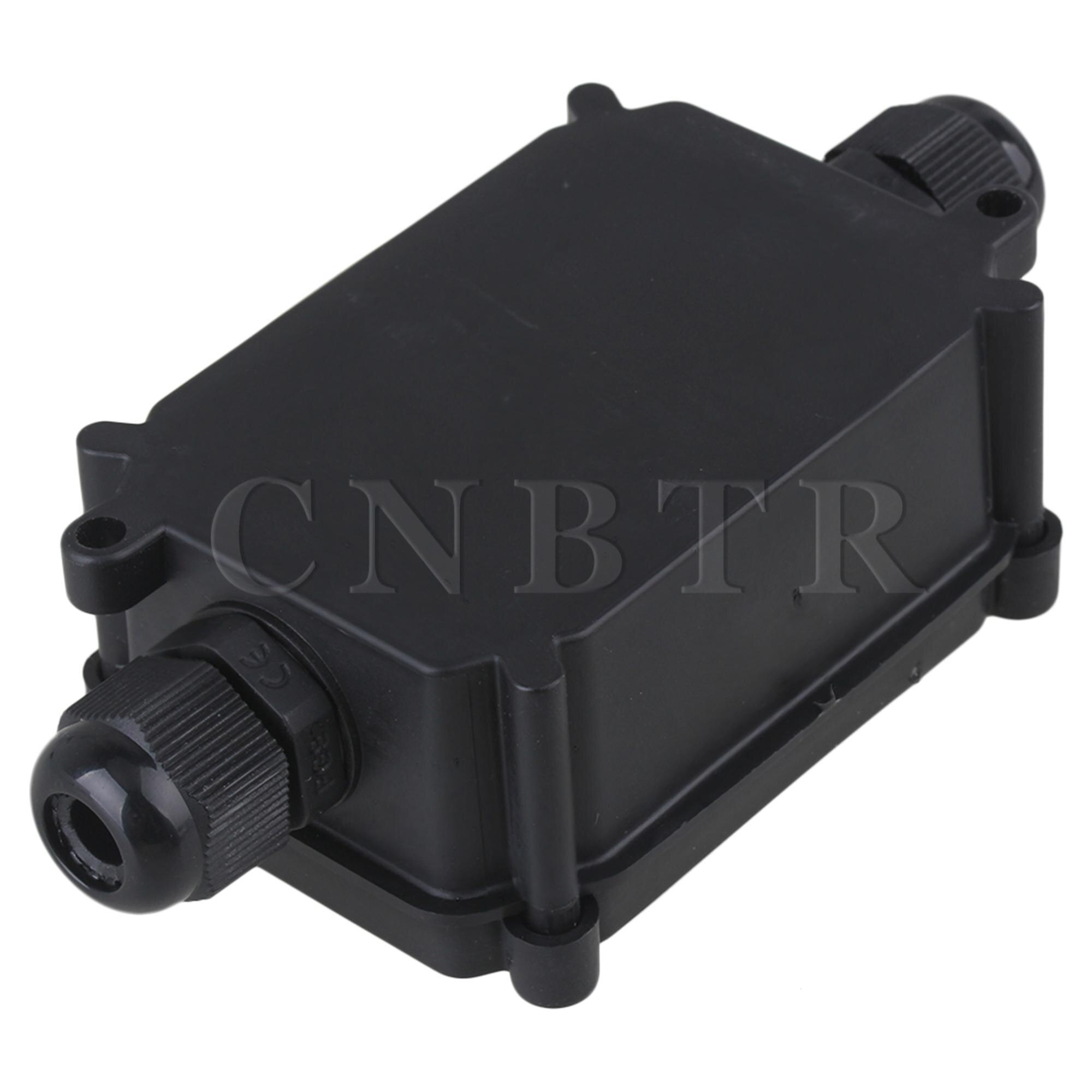 CNBTR Black 2 Way Cable Junction Box with T06-3 Terminal for Outdoor Light