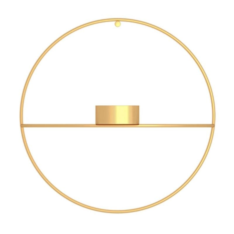 Europa 3d metalen kandelaar wandhouder gemonteerde kaarshouder geometrische theelichthouder woondecoratie bruiloft tafel ambachtelijke decoratie: 1