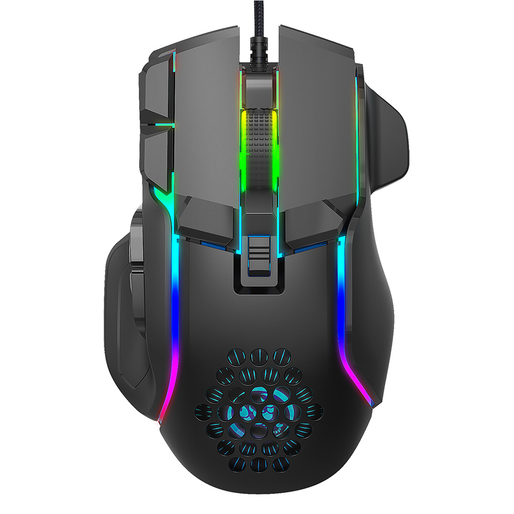 Neue USB Gaming Maus Computer Maus RGB Hintergrundbeleuchtung Mause Gamer 10 Tasten Programmierung 7200 dpi Ergonomische Gaming Maus Für computer: Default Title