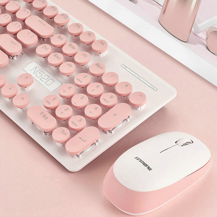 Technology N520 Punk Machinery Handfeel Wireless Keyboard and Mouse Set Office Wireless Mouse Keyboard Set