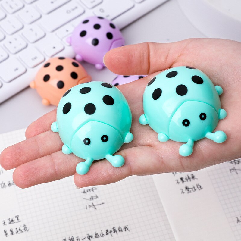1 Pcs Lytwtw's Ladybug Cute Kawaii Pencil Sharpener School Accessory Office Supply Stationery Kids Supply Nice Things