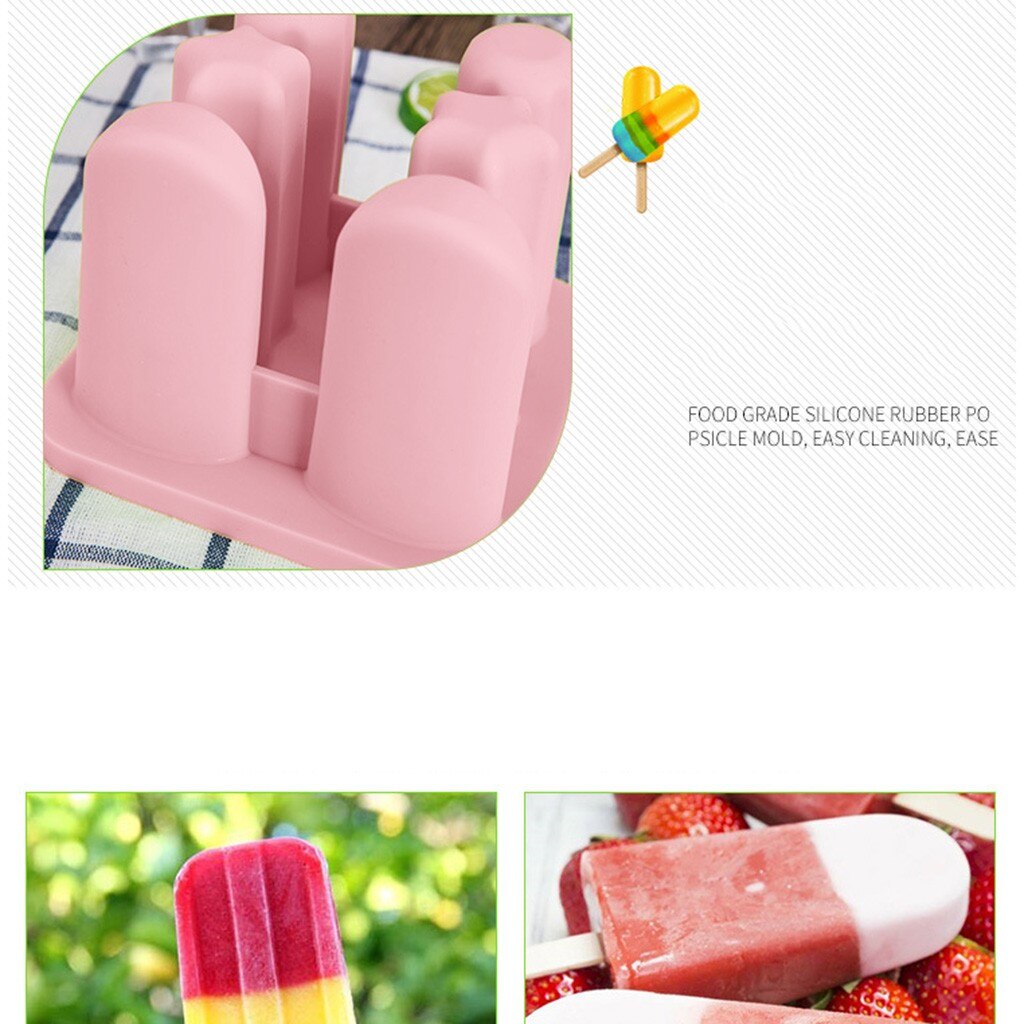 Silicone Ice Popsicle Maker 6 Holtes Zelfgemaakte Ijslolly Mallen Vormen Holtes Zelfgemaakte Ijslolly Mallen Vormen