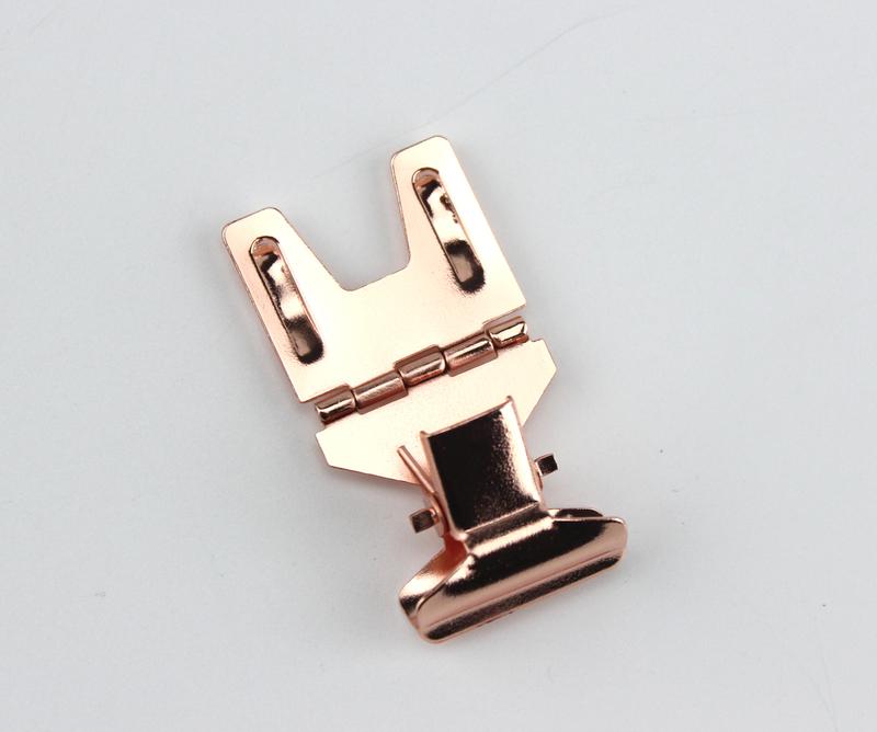 50 Pcs Store Metal Label Holder Sign Tag Price Ticket Card Clip Holder Snap Pop Clip Label Sign Holder Price Tag Card Holder: rose gold