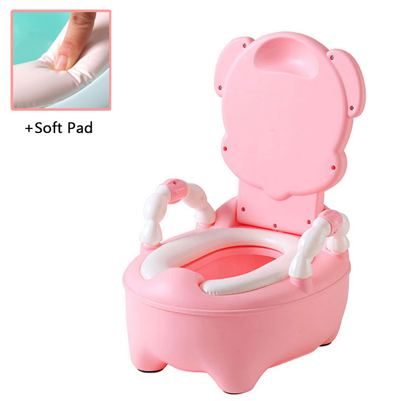Portable Toilet Potty Training Seat Children&#39;s Potty Toilet Seat Infantil Baby Pot For Kids Boys Babies Urinal For Nursery: 12 soft cushion