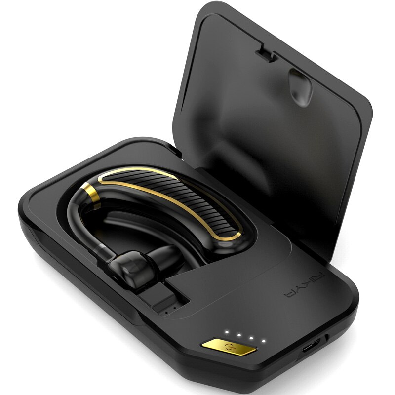 K21 langattomat kuulokkeet bluetooth kuulokkeet korvakoukut urheilukuulokkeet puhelimeen handsfree kuulokkeet latauskotelon äänenvoimakkuuden säätimellä: Kultainen latauslaatikko