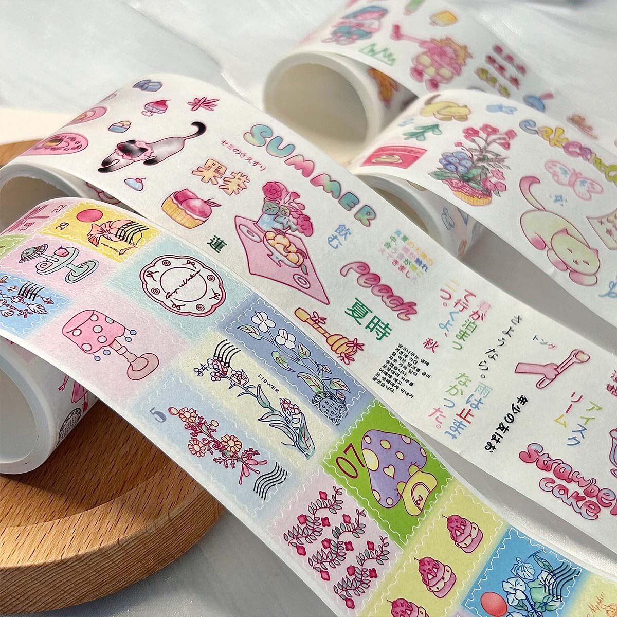 Calcomanía de corte para álbum de recortes, cinta Washi dibujada a mano, cinta adhesiva de cómic, cinta adhesiva Kawaii, manualidades, álbum, diario, planificador