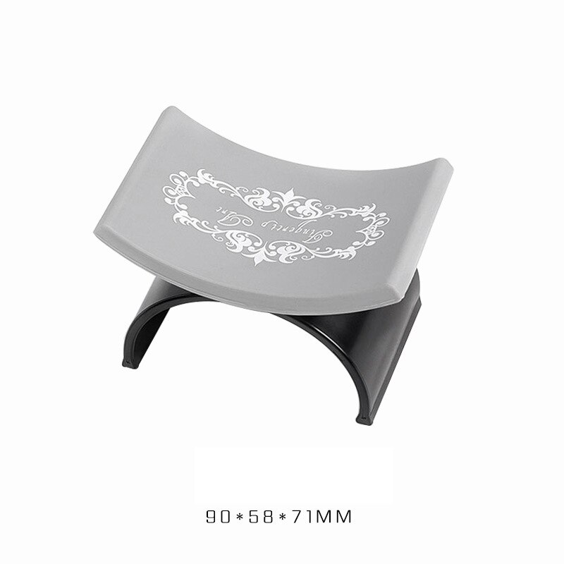 Repose-bras en forme de U pour Nail Art, en Silicone, amovible, lavable, pour Salon de manucure, accessoires pour les ongles, 1 pièce: Black