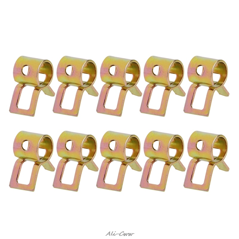 10Pcs 5-22mm Spring Clip Fuel Line Hose Water Pipe Air Tube Clamps Fastener