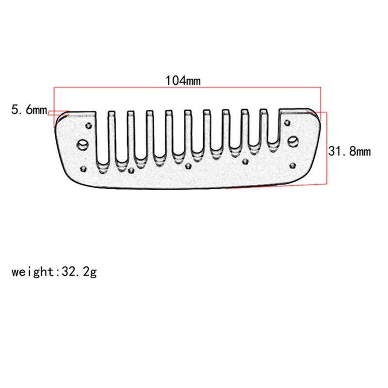 Aluminum Alloy Blues Comb Harmonica Part 10 Holes Blues Harp Harmonica Accessories for Hohner Golden Melody