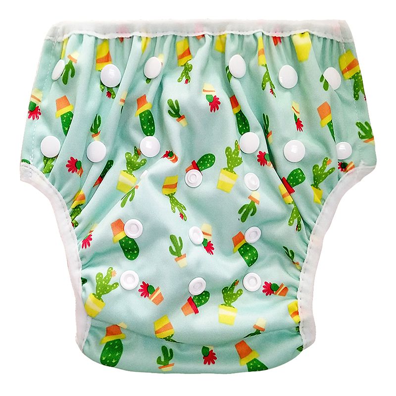 Katoen Spandex Baby Jongens Meisjes Luier Casual Cartoon Dieren Patroon Waterdichte Badmode Lekvrij Verstelbare Bodems Luier: A20