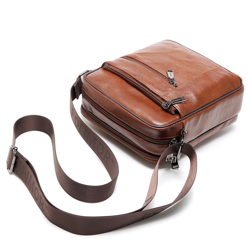 FONMOR Eenvoudige Mannen Retro Echt Leatherr Mannen Schoudertas Flip Messenger Bag Reizen Messenger Bags