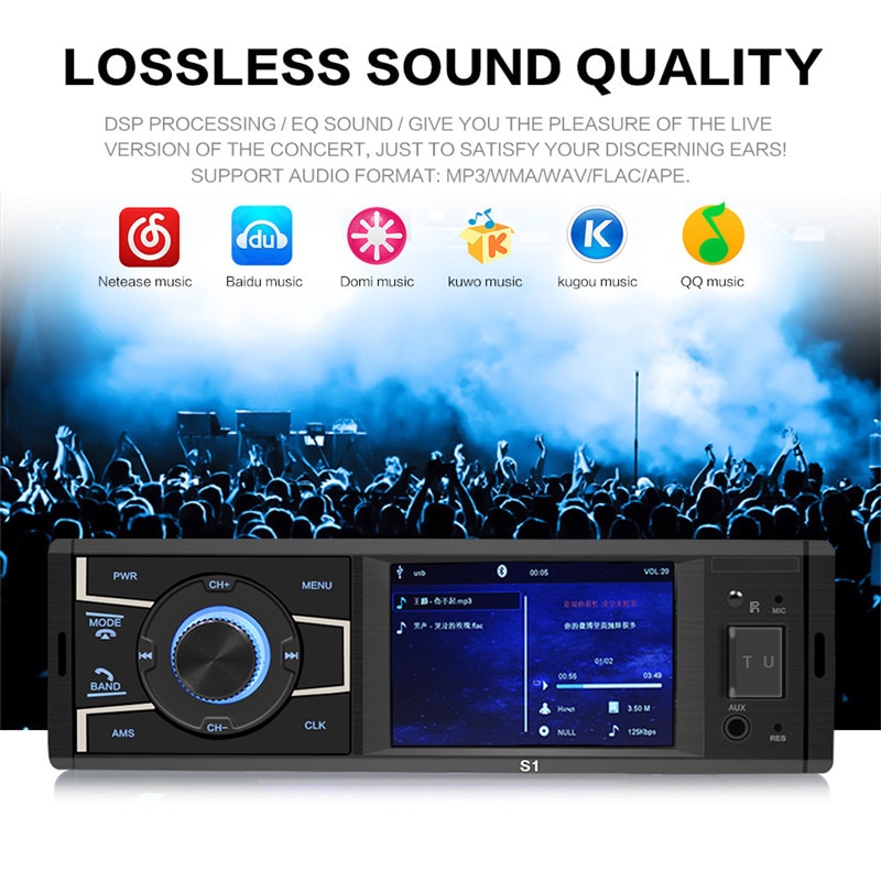 FM AUX Mp3 Car Radio Stereo Receiver 1 Din Auto Controlled Cars Bluetooth Audio Modulator Central Multimedia Android Dvd Player