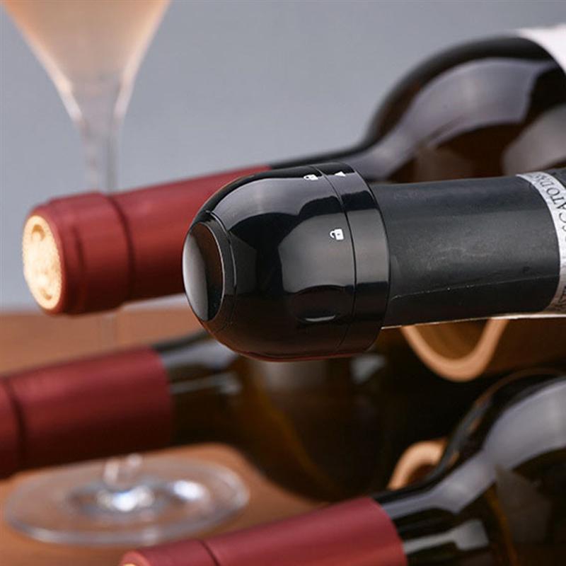 2 pièces Mini bouchon de bouteille de Champagne de vin mousseux ABS Durable de alimentaire noir