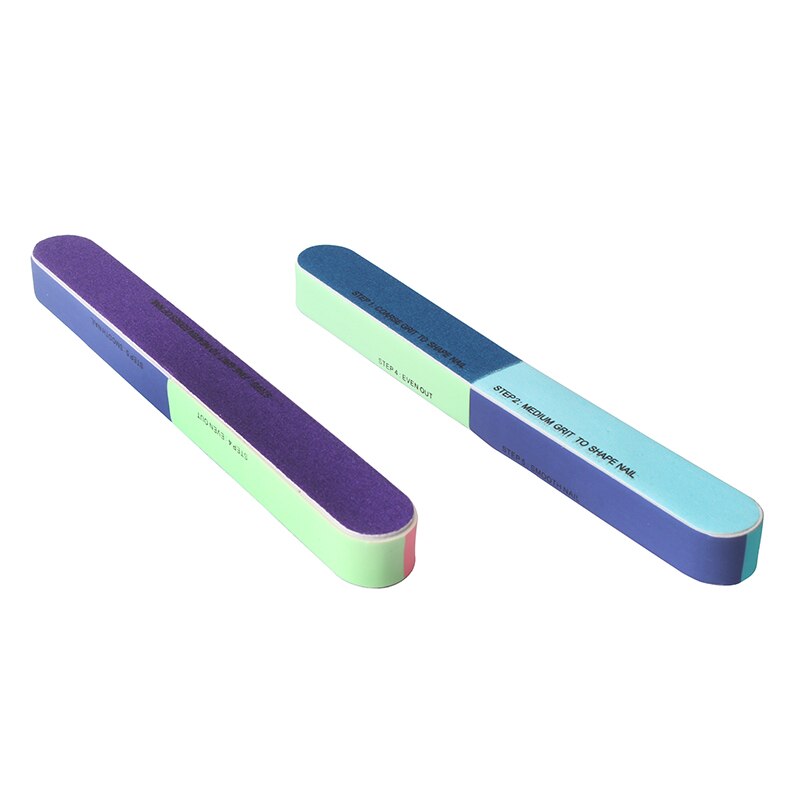 3 stuks professionele 7 -weg vijlen, buffer, schuurblok, nail art, manicure, pedicure, shiner