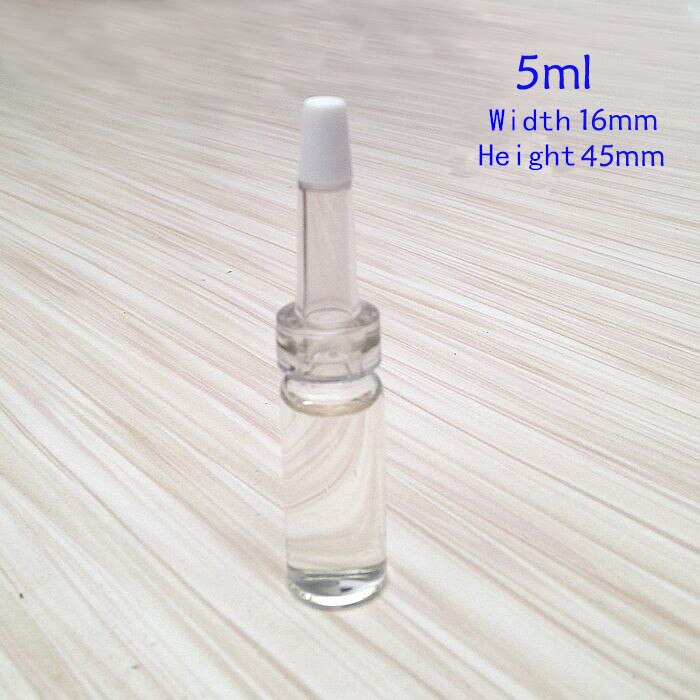 Mini klare og brune glassflasker med myk plastdråper , 1ml, 3ml, 4ml, 5ml,  idé for ompakking av væske: 5ml 16 mmx 45mm