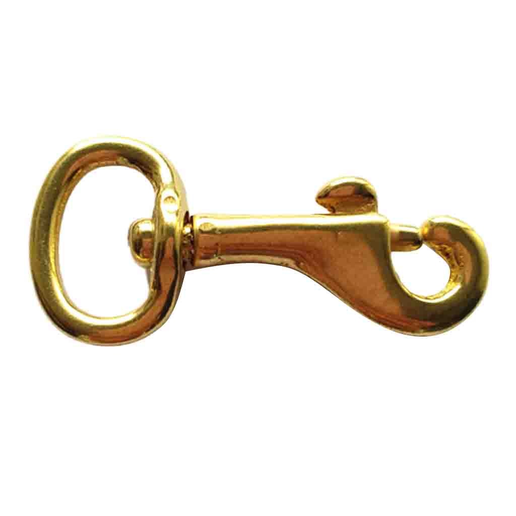 4 Pieces Solid Brass Swivel Eye Bolt Snap 45mm Marine Hook Dog Chain Clip Hiking Carabiner
