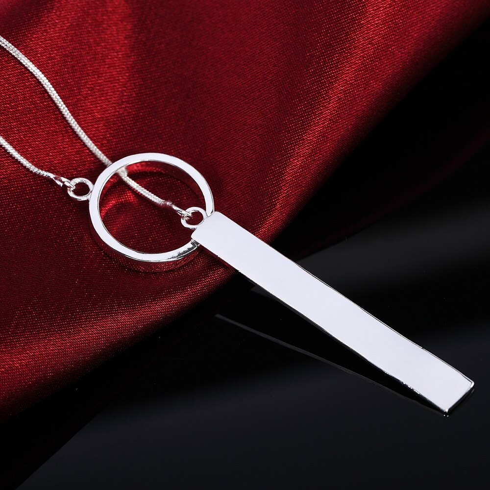 925 Sterling Zilveren Ketting Voor Vrouwen Sieraden 18 Centimeter Creatieve Ronde Hanger Christmas Wedding