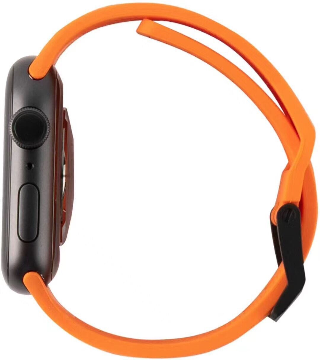 Bracelet en Silicone pour Iwatch4 5 / Iwatch2 3 44 / 42mm bracelet montre intelligente accessoires de bracelet de remplacement: Orange 40 38mm