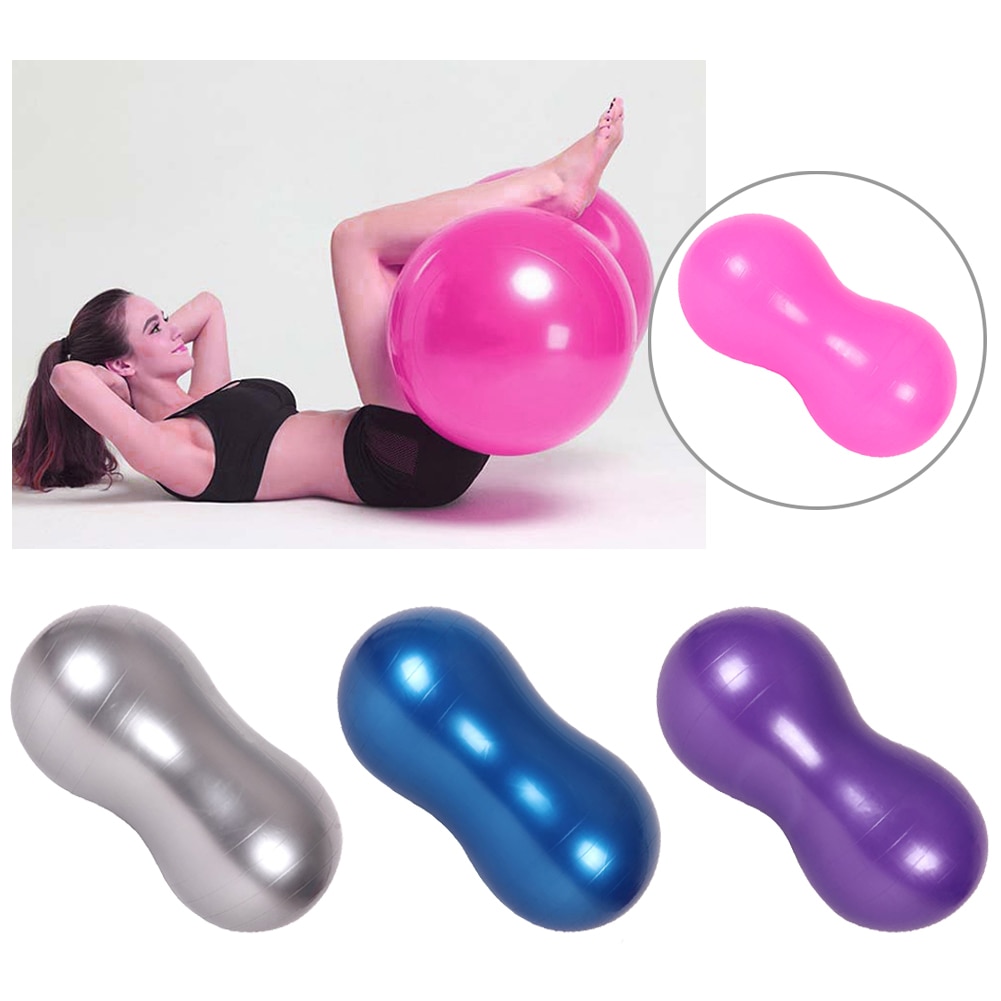 Exercício de yoga bola pilates amendoim fitness bola ginásio exercício equilíbrio com inflator edifício do corpo