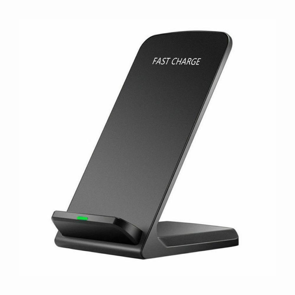 10W Fast Wireless Charger For Samsung Galaxy S9/S9+ S8 S7 Note 9 S7 Edge USB Qi Charging Pad for iPhone XS Max XR X 8 Plus: Black