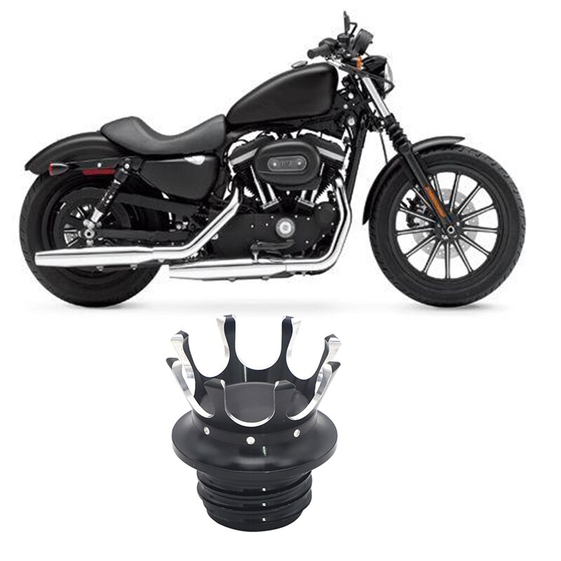King Crown Style Gas Oil Cap Fuel Tank Cover for Sportster Softail