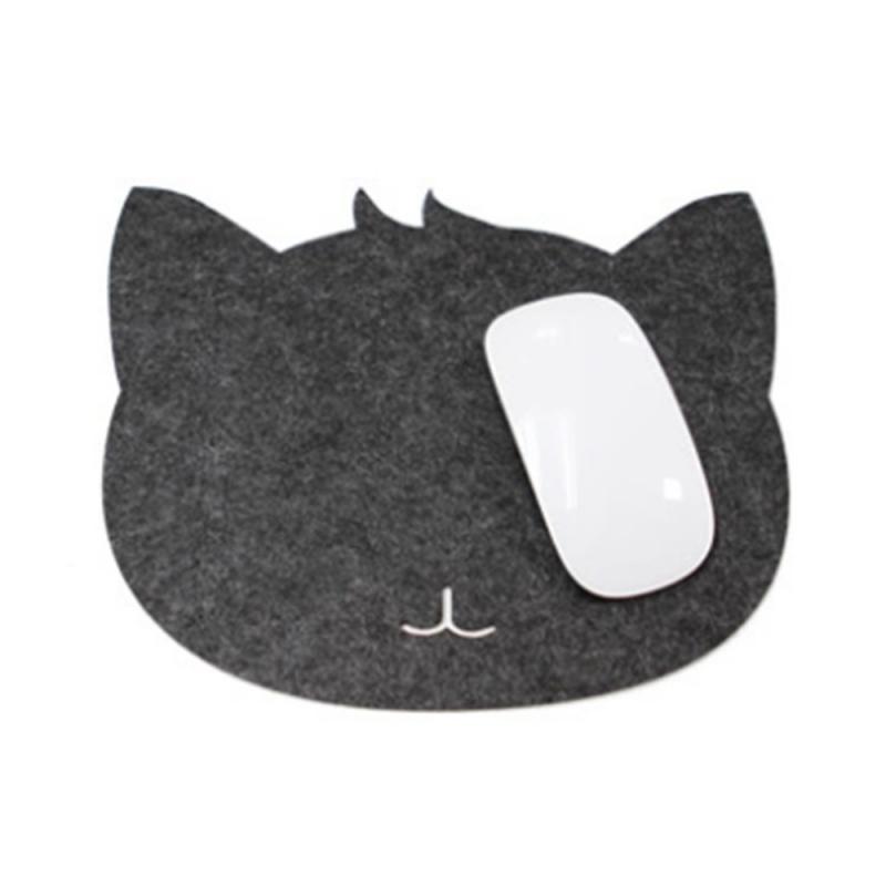 7 farger musematte katt form bilde anti-skli bærbar pc musematte musematte for pc bærbar datamaskin dataspill optisk musematte: Mørk grå