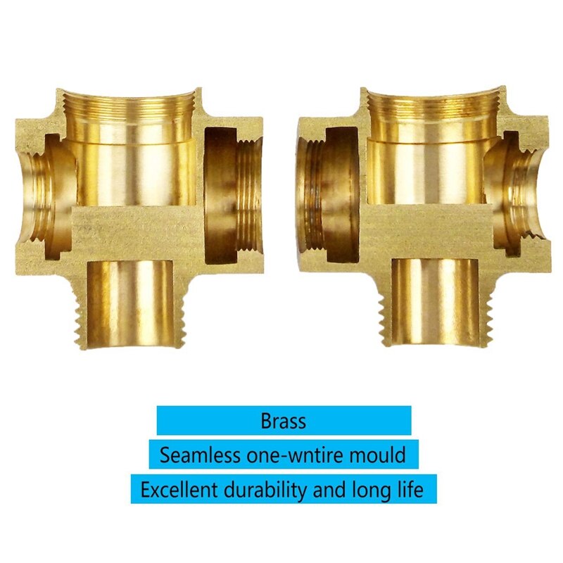 Solid omskifter 3- -vejs omskifterventil alle 1/2 tommer ips brusersystem reservedele, kobber forkromet