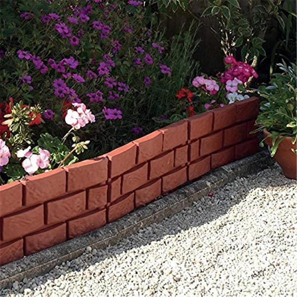 1-8 pçs imitação de pedra cerca de plástico jardim cerca borda jardim afiação diy decorativo flor grama ao ar livre paisagem borda