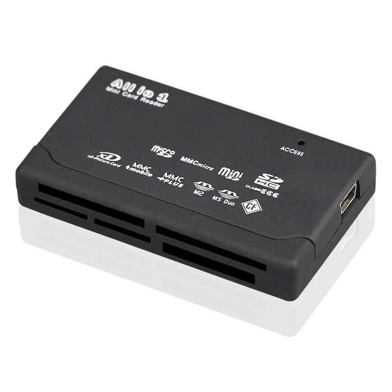 Draagbare All-In-One Geheugenkaartlezer Voor SD XD MMC MS CF SDHC TF Micro SD M2 adapter USB 2.0