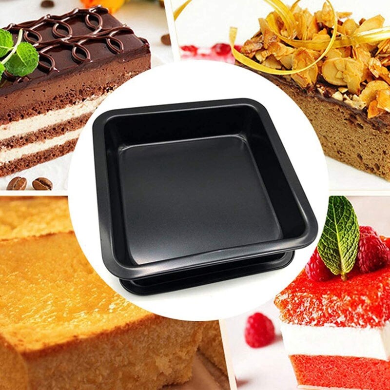 3 Pcs Vierkante Taart Pannen, Non-stick Bakken Pan, Carbon Staal Toast Pan, Bakken Pan, cake Pan, Cake, Brood Pan