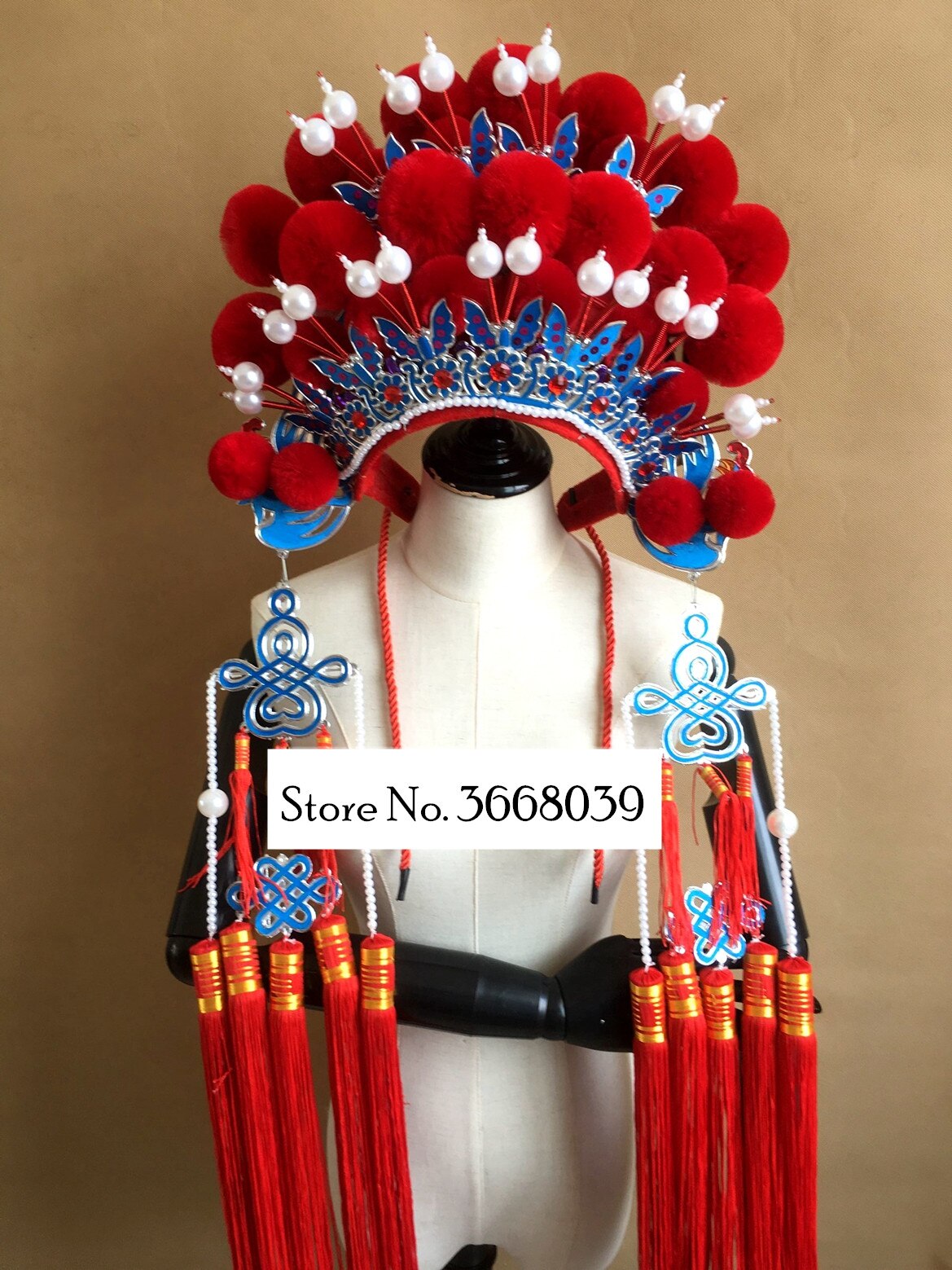 Gorros con pompón de 13 colores para adultos, sombrero de Drama chino con Bobbles, tocado de Festival, divertida de Halloween, gorro con borlas