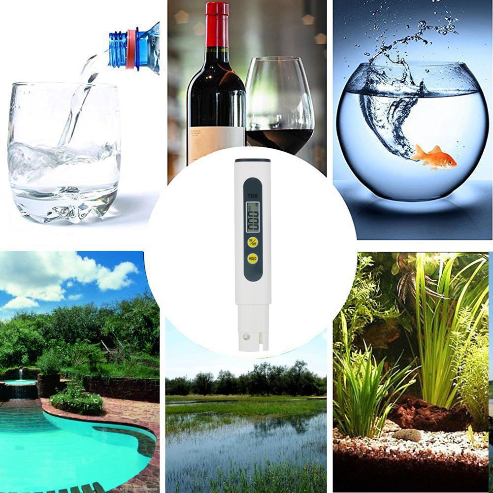 Digital Water Tester LCD Display TDS Meter Water Purity Temperature Tester Conductivity Monitor Liquid Tool
