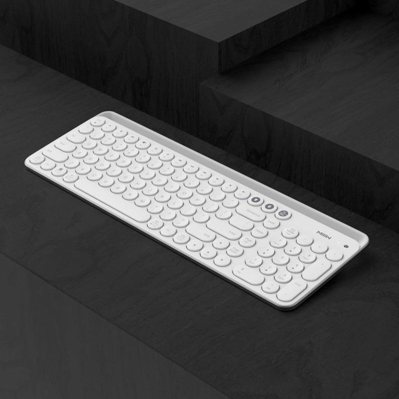 Original Xiaomi Miiiw Bluetooth Dual Mode Keyboard 104 Keys 2.4GHz Multi Compatible Wireless Portable for macbook Keyboard mini: WHITE