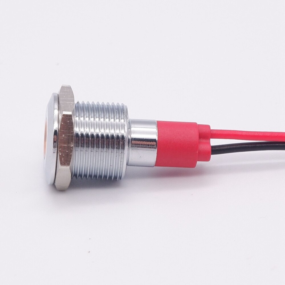 1PC 12mm Metal Signal Lights Lamp 12V LED Indicator Pilot Light Car Boat LED Warning Dashboard Instrument Pilot light 220V