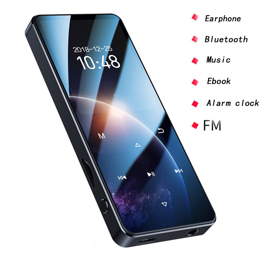 Mp3 mp4 bærbare bluetooth 16gb 1.8 '' musikkspiller berøringer tast fm radio hifi media radioup  til 128gb tf kort