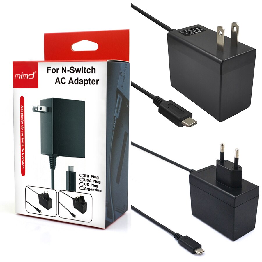 AC adapter Charger for Nintend Switch NS Game Console Controller EU US Plug 1.5m USB Charging Cable Power Supply