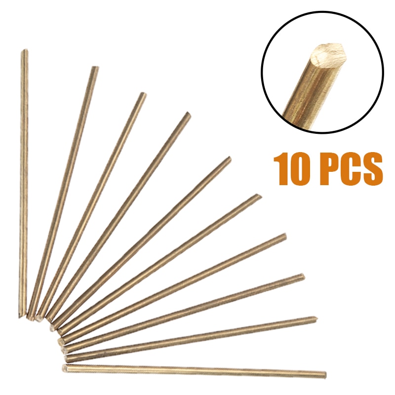 10pcs 3mm Diameter 100mm Length Brass Round Bar Rods Circular Tube Stick DIY for Repair Welding Brazing Soldering Accessories