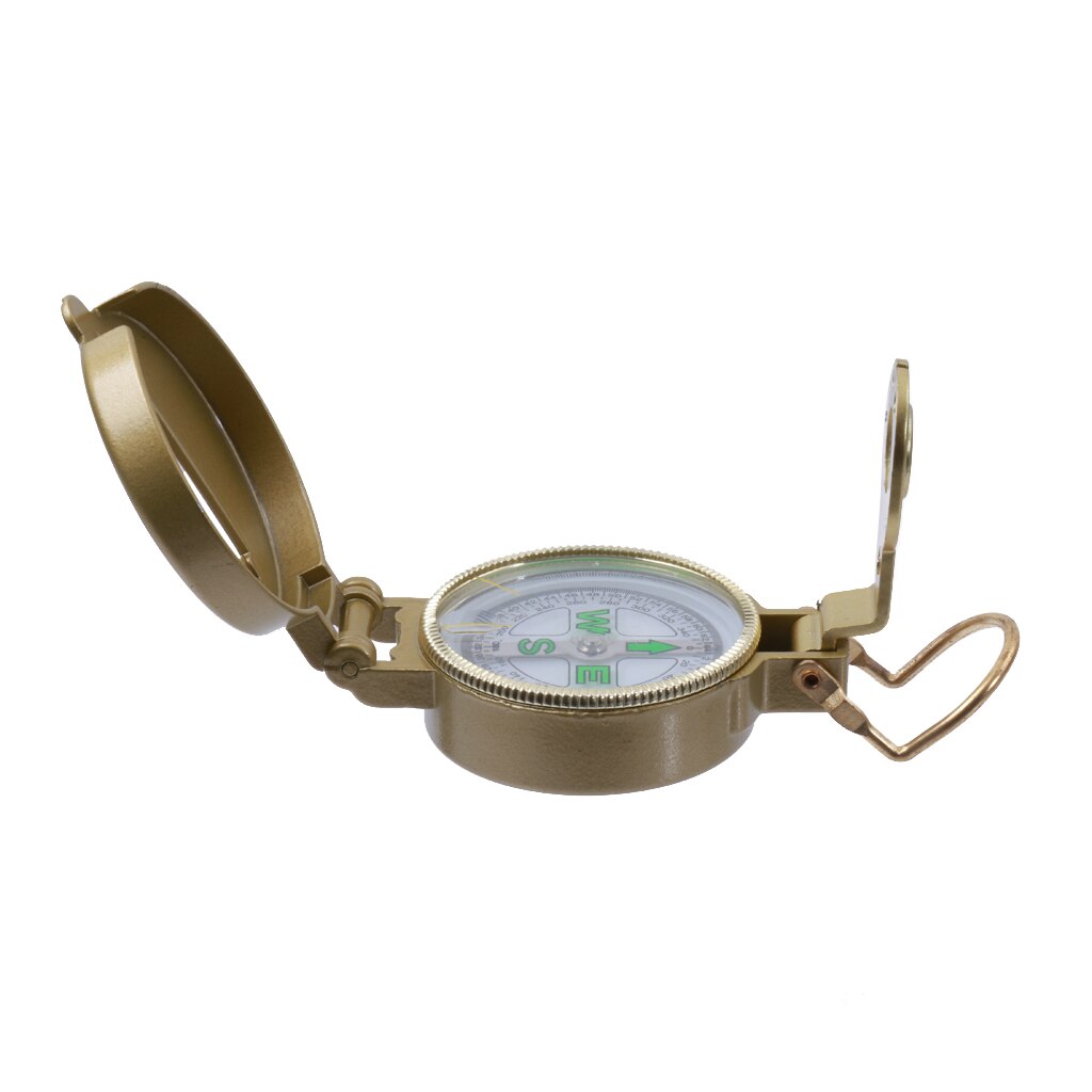 Aluminiumlegering Goud Outdoor Camping Explorer Directionele Kompas Demping Vloeistof Gevulde