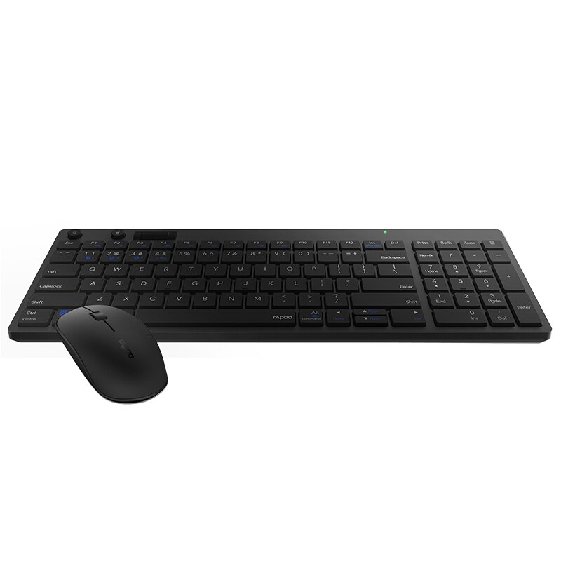 Rapoo 8050GT Multi-mode Silent Wireless Keyboard Mouse Combo Bluetooth 3.0/4.0/2.4G receiver switch between 3 Devices Connection