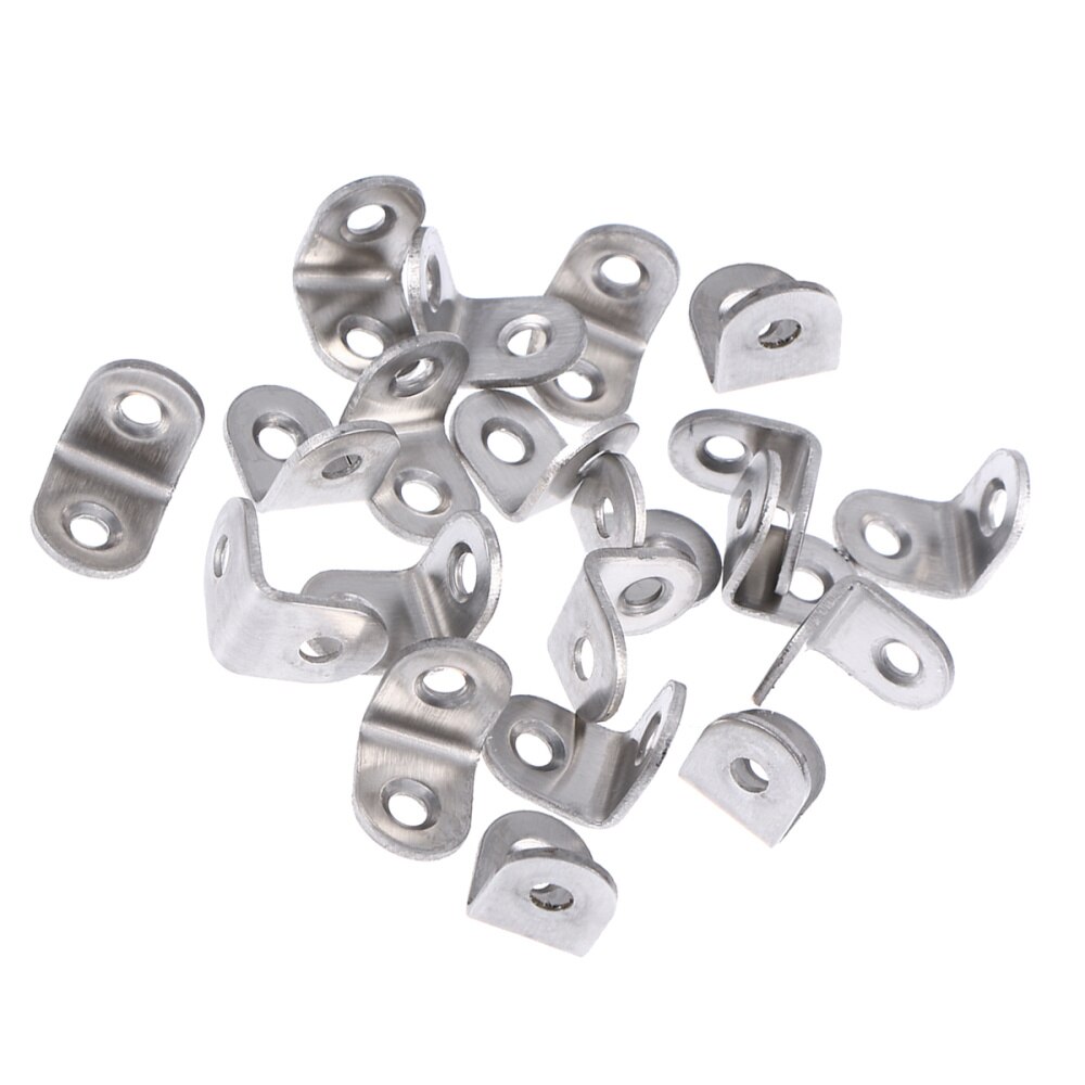 20Pcs 20mm x 20mm x 16mm Corner Brace Joint Right Angle Bracket Fastener: 20x20x16mm