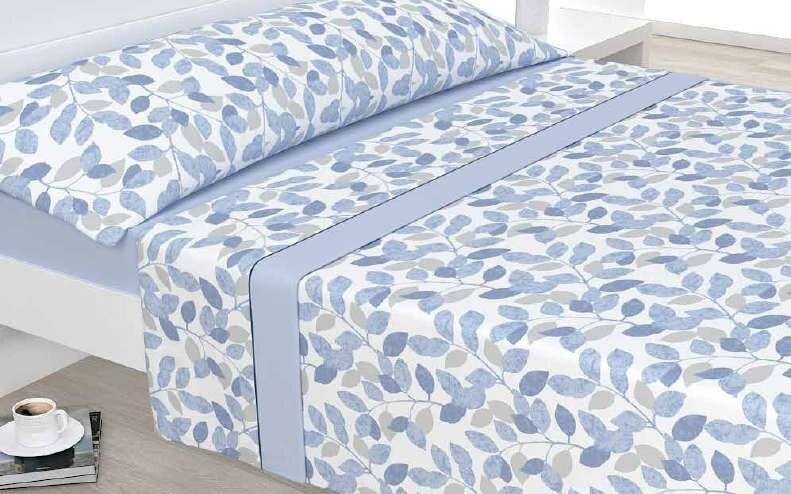 Draps chauds hiver Coraline double perché 200 grs/m2,Ainoa valable pour toutes les hauteurs de matelas.: LIGHT BLUE / Bed 150cm