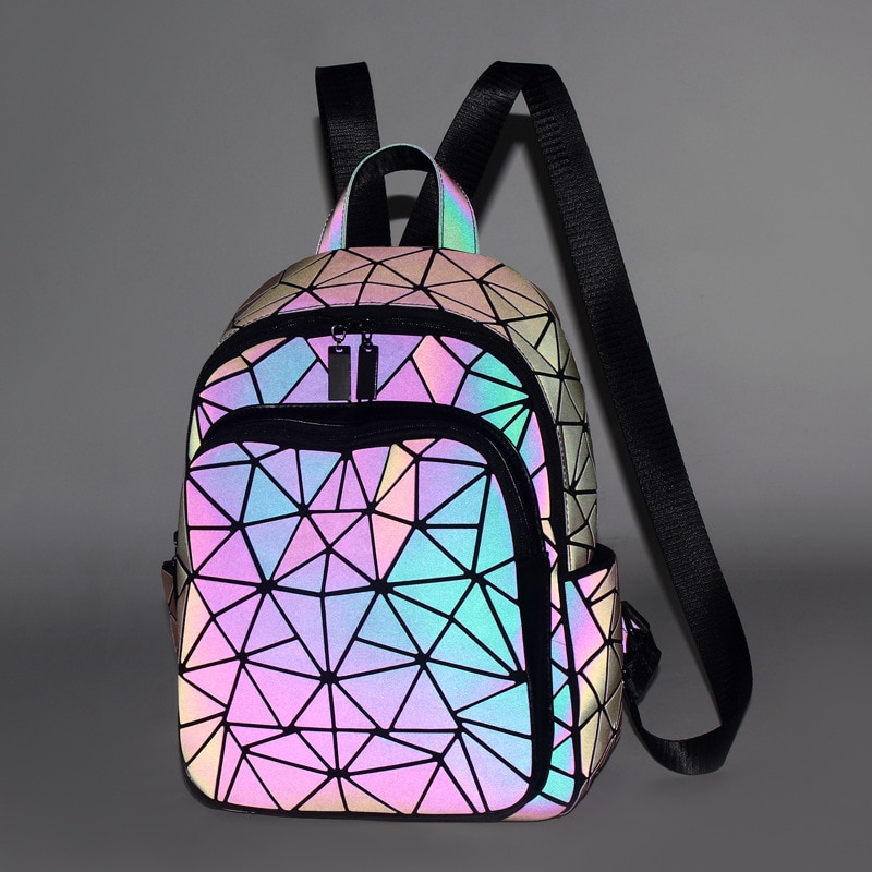 le dernier diamant treillis femmes sac à dos sac à main Kawaii gris lumineux voyage sac à dos filles garçons sacs d'école JC10171