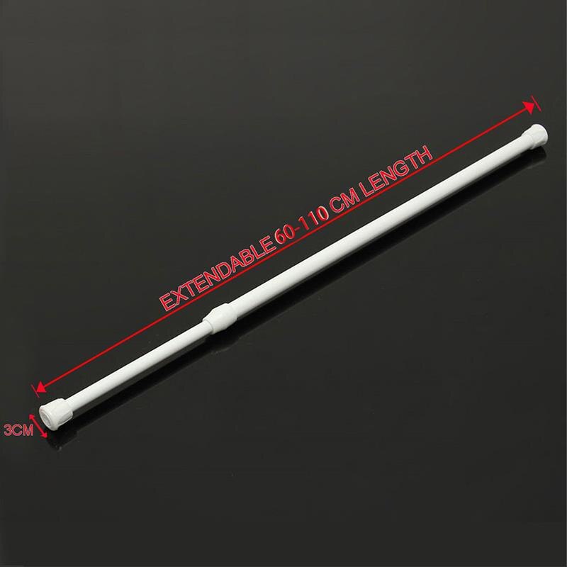 Spring Telescopic Net Voile Tension Curtain Curtain Rail Loaded Pole Rod Bathroom Hanging Shower Curtain Rod Adjustable Telescop: 60-110