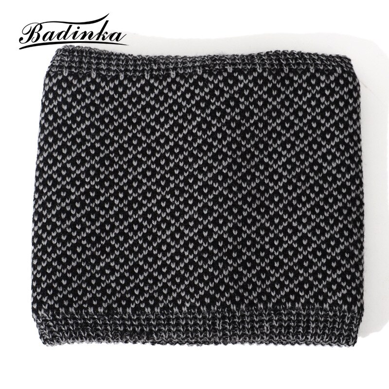 Winter Warm Plaid Thick Elastic Knitted Snood Scarf Ring Women Men Faux Fur Neck Tube Warmer Scarves Mufflers Collar