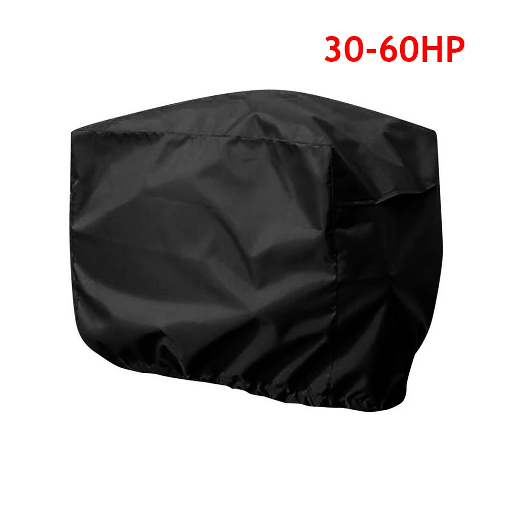 15-250HP Full Outboard Motor Engine Boat Cover 210D Waterproof Anti-scratch Heavy Duty Engine Protector Motor Black Boat Fabric: Gold