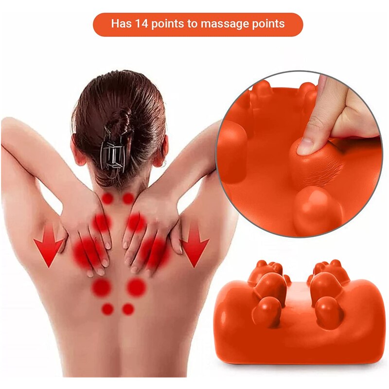 Digitopressione supporto per il collo rilassamento della tensione rilassamento della spalla del collo per massaggio della trazione cervicale cuscino antidolorifico chiropratico