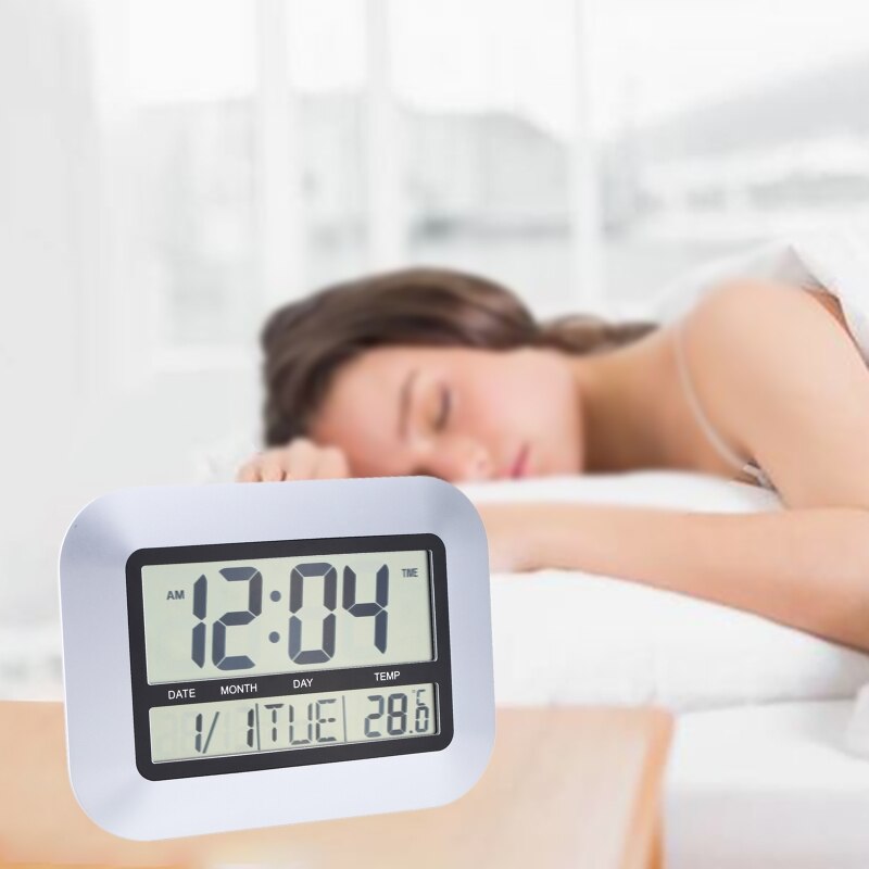 Electronic Perpetual Calendar Alarm Clock Temperature Digital Display Hanging Multifunction Table Clock Wake Up Timing